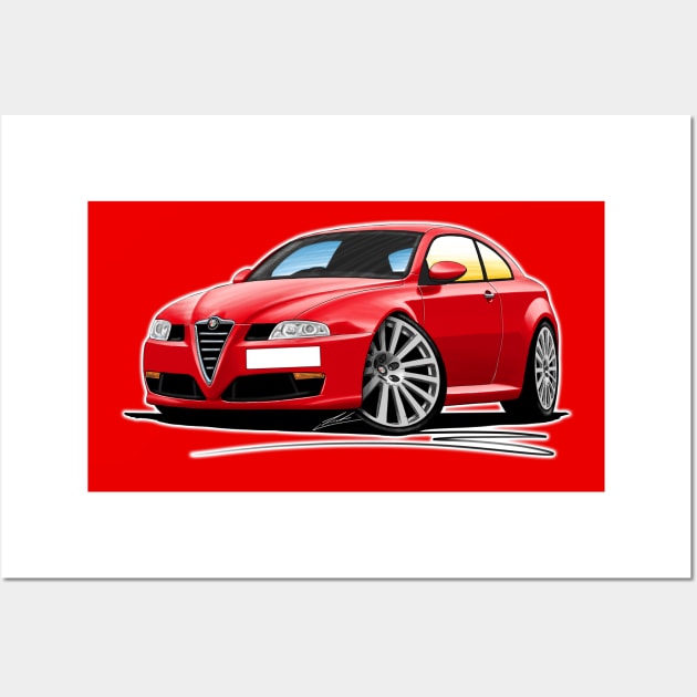 Alfa Romeo GT Red Wall Art by y30man5